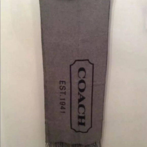 COACH REVERSIBLE CASHMERE UNISEX SCARF​​​​ - Picture 1 of 6